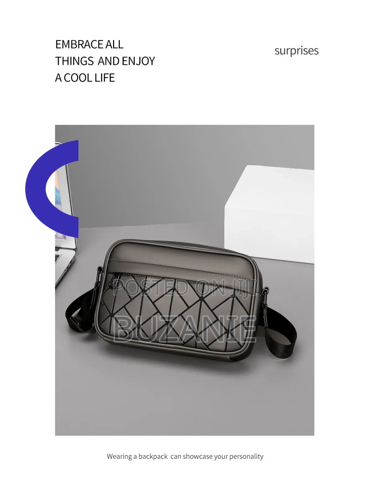 Grey Premium Crossbody Bag Unisex Latest Messenger Bag