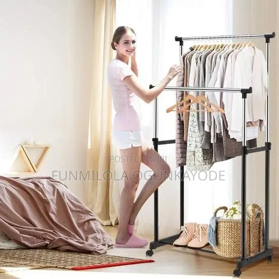 30kg Double-Pole Telescopic Clothe Rack