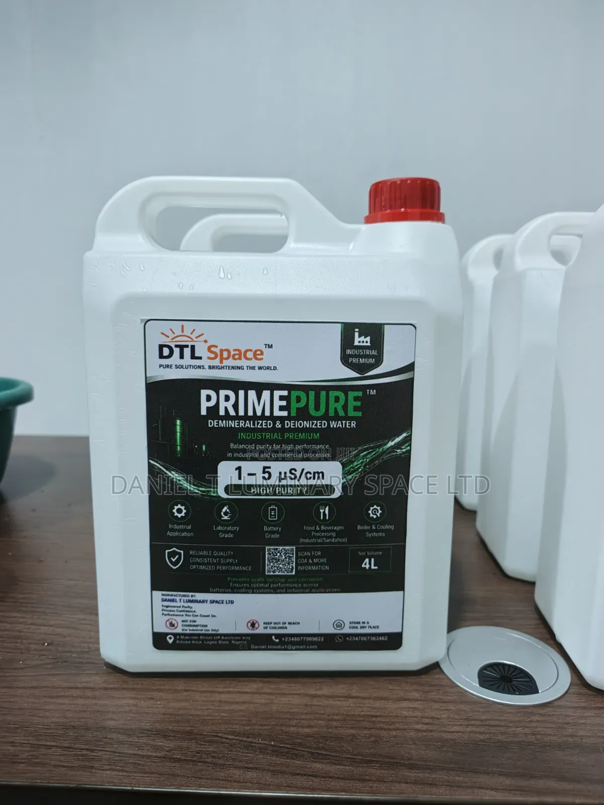 Laboratory Distilled Deionized Water – Analytical Grade / Prime Pure