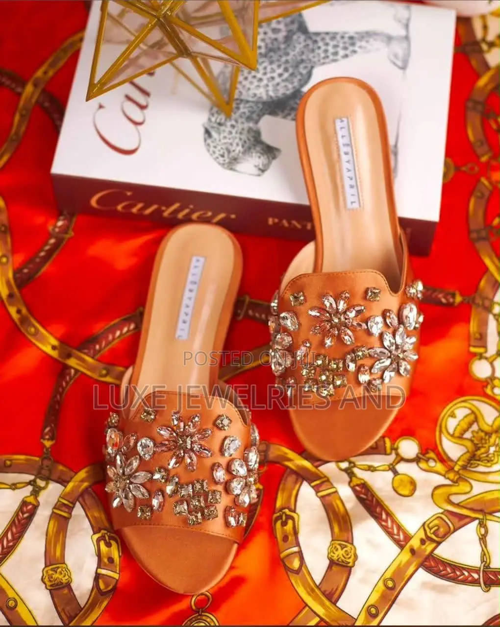 Beautiful Rhine Stone Slippers for Ladies