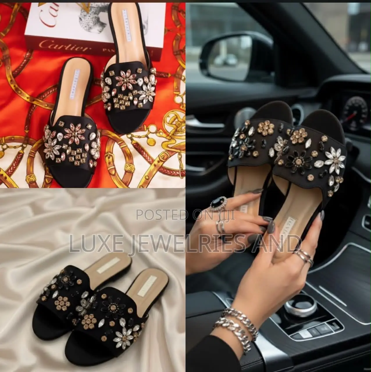 Beautiful Rhine Stone Slippers for Ladies