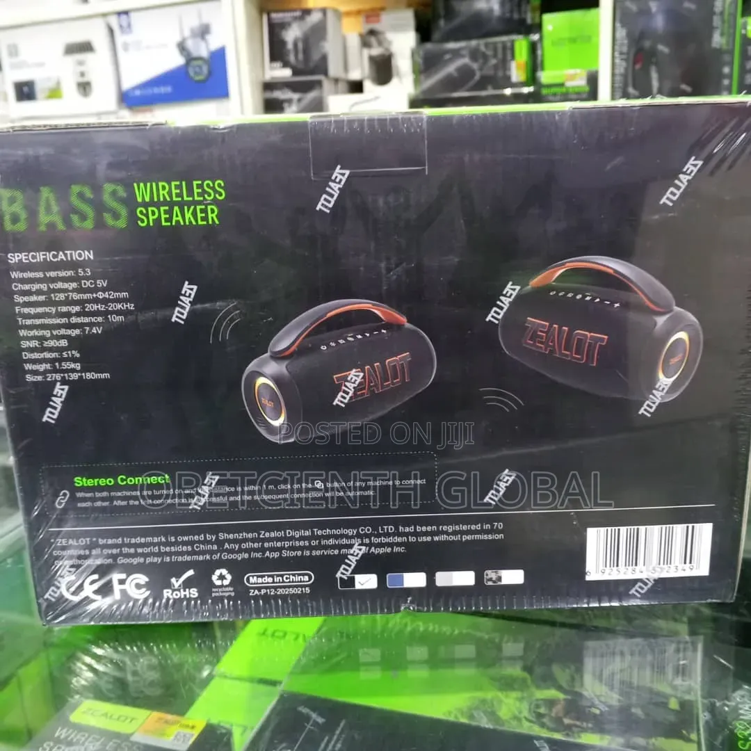 Zealot P12 60w Portable Bluetooth Speaker With RGB Lights