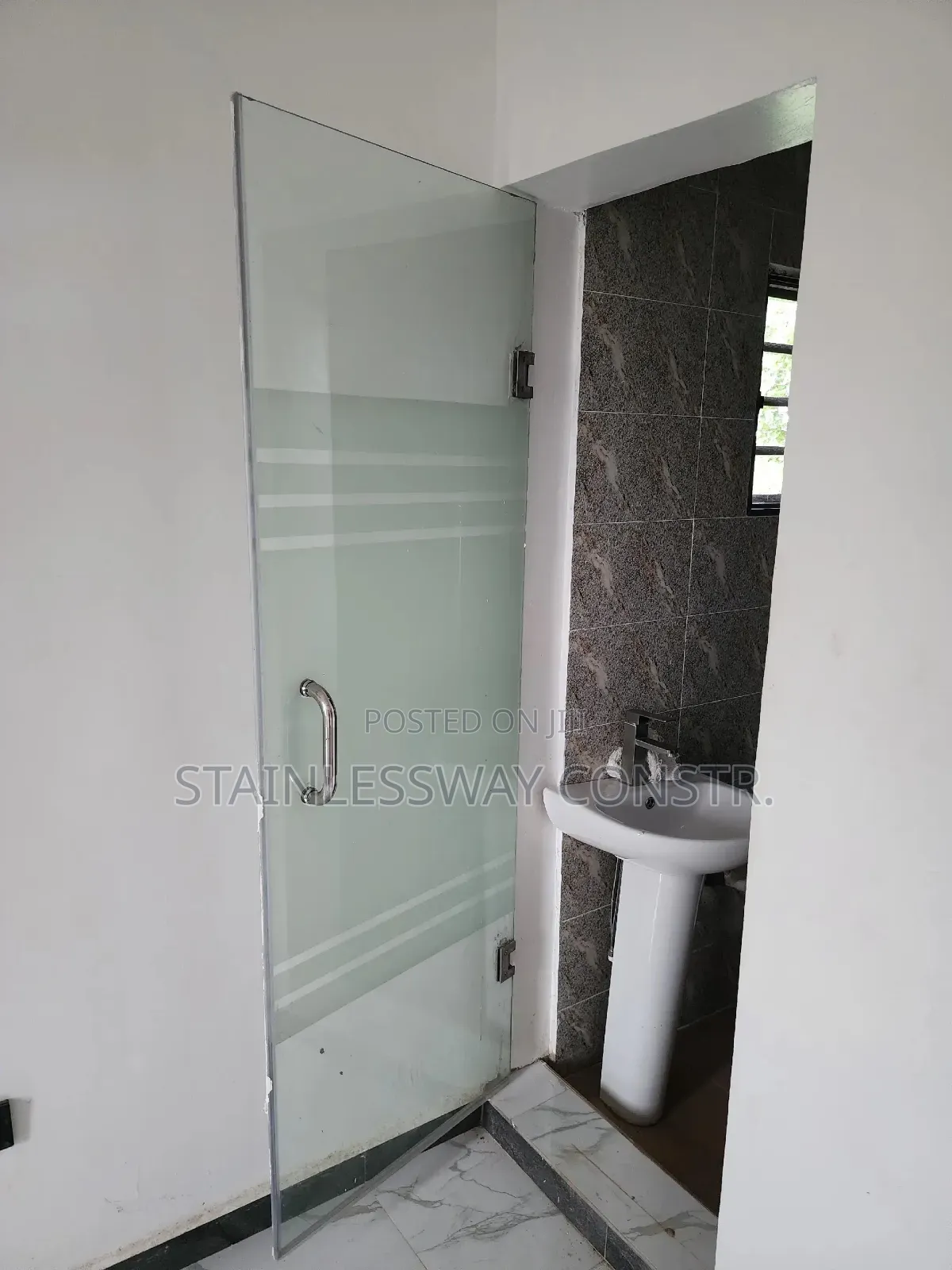 Shower Glass Single Door Middle Frost Glaze