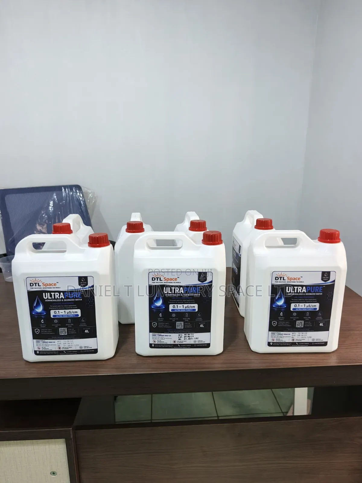 Ultra Pure Distilled Water. Dm Di Water For Industrial Domestic Use 4l