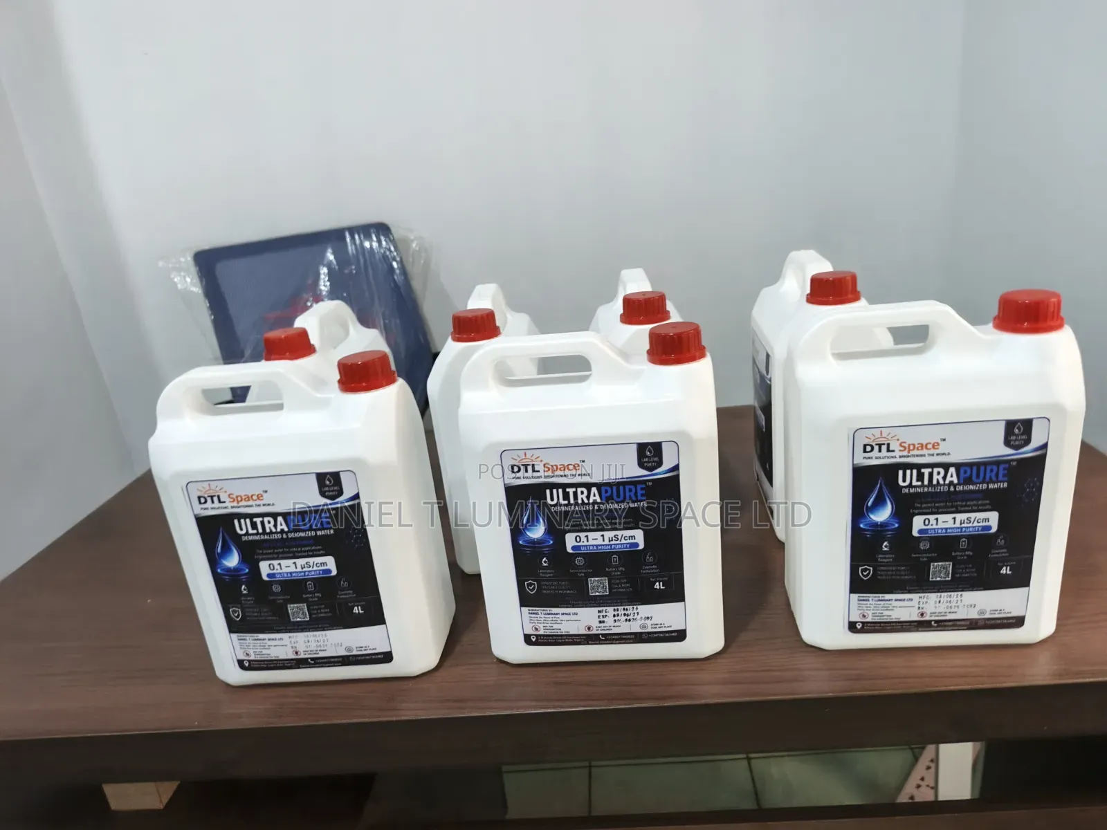 Ultra Pure Distilled Water. Dm Di Water For Industrial Domestic Use 4l