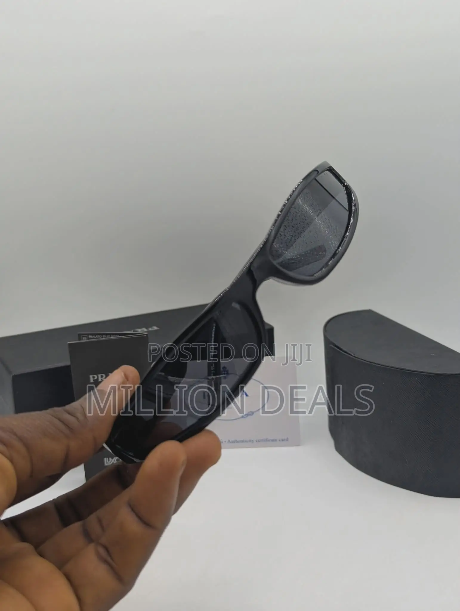 Curve Skinny Spider Wrap Up Black Men's Sunglasses