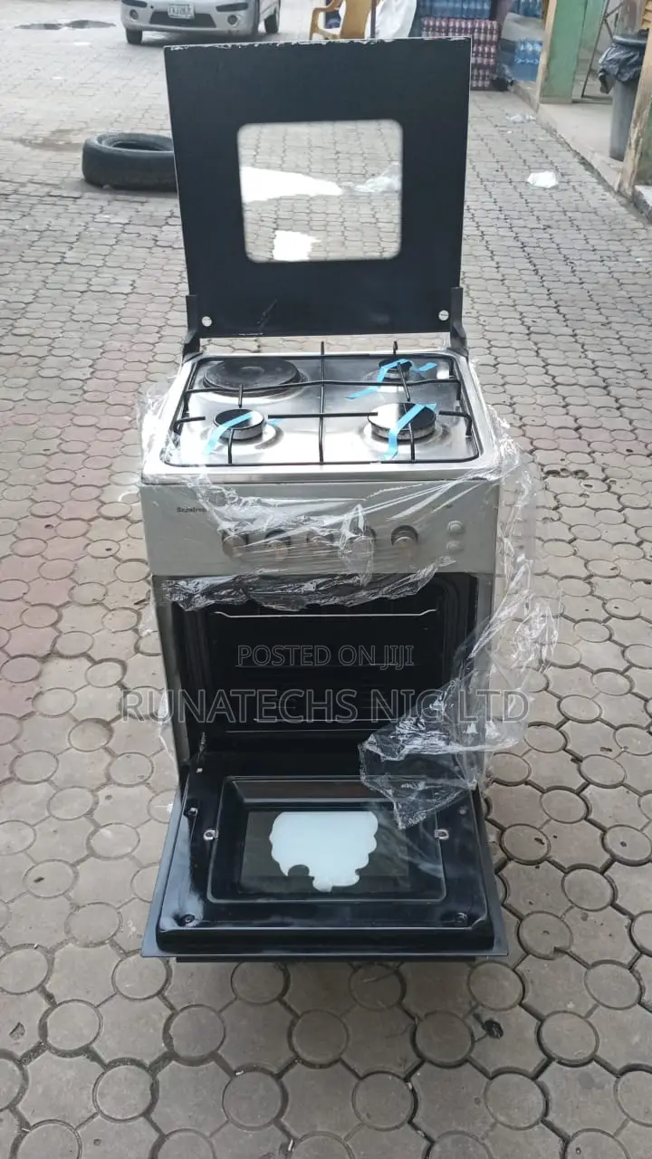 Scanfrost 50by50 1 Electric 3 Burner Gas Cooker Oven and Griller