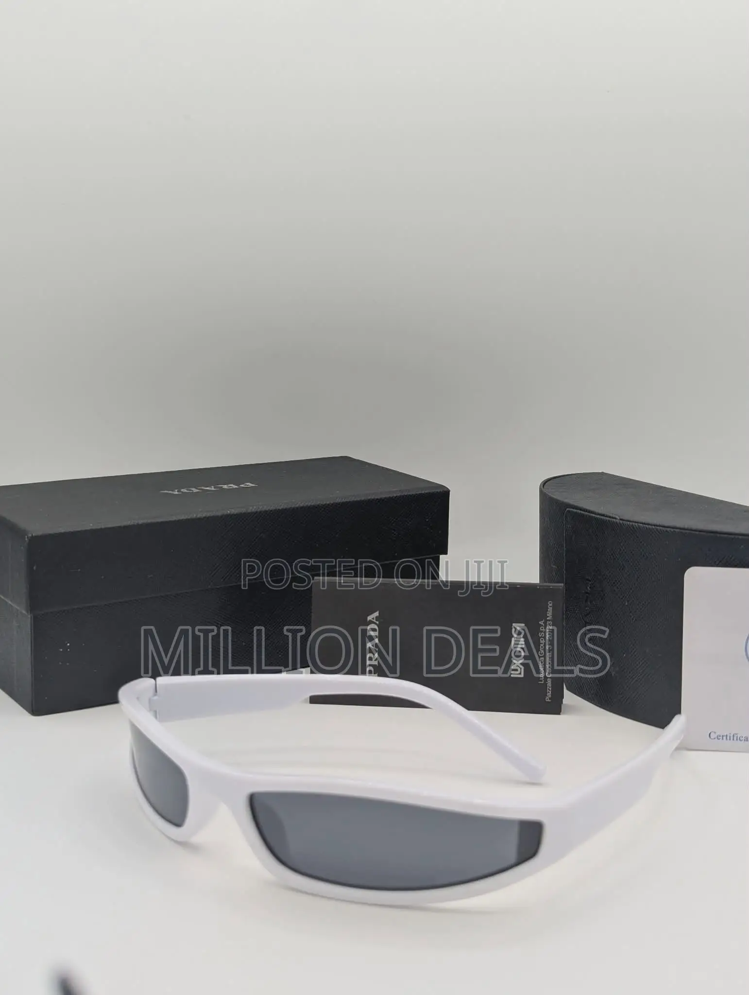 Curve Skinny Spider Wrap Up White Men's Sunglasses