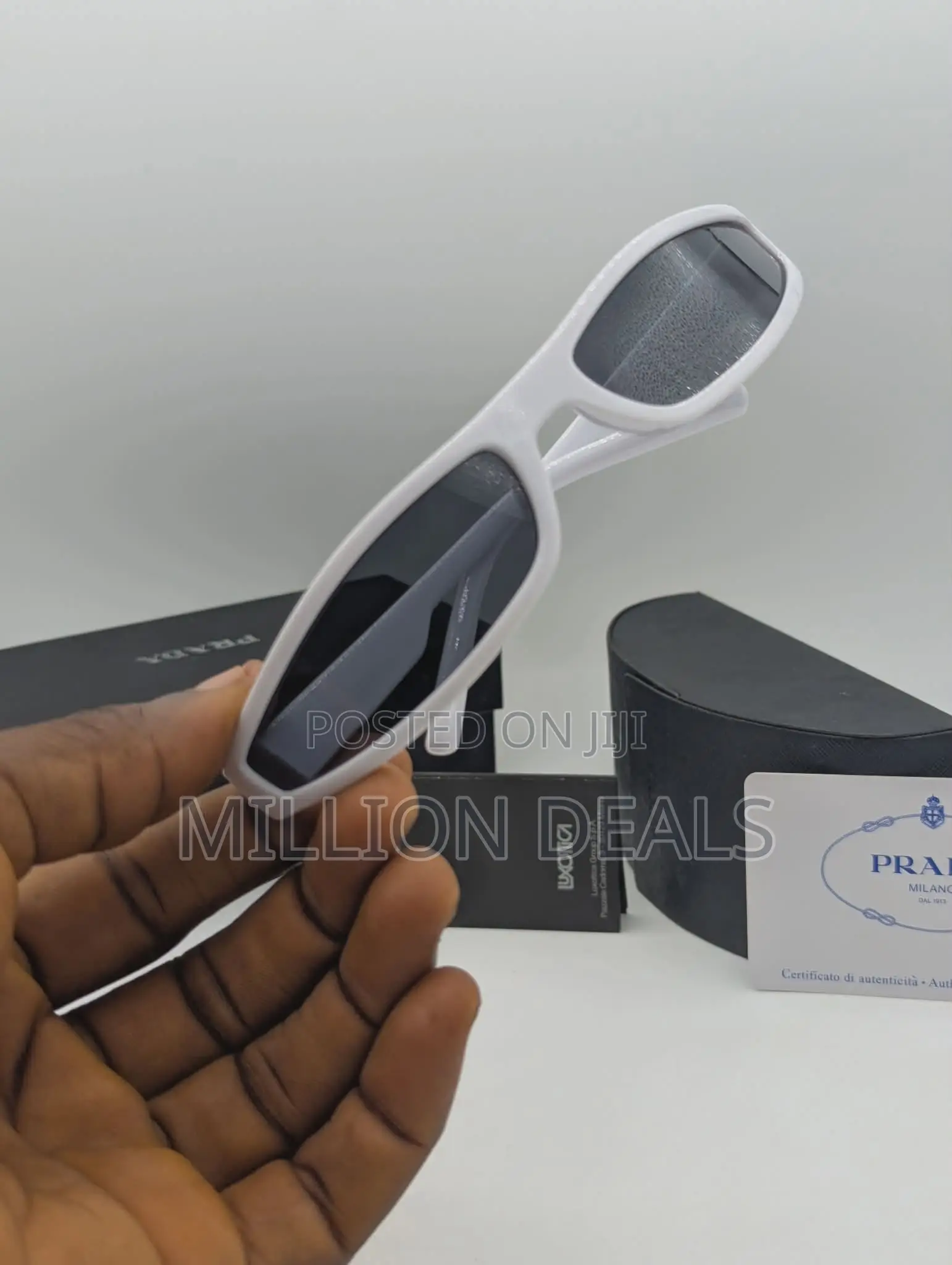 Curve Skinny Spider Wrap Up White Men's Sunglasses