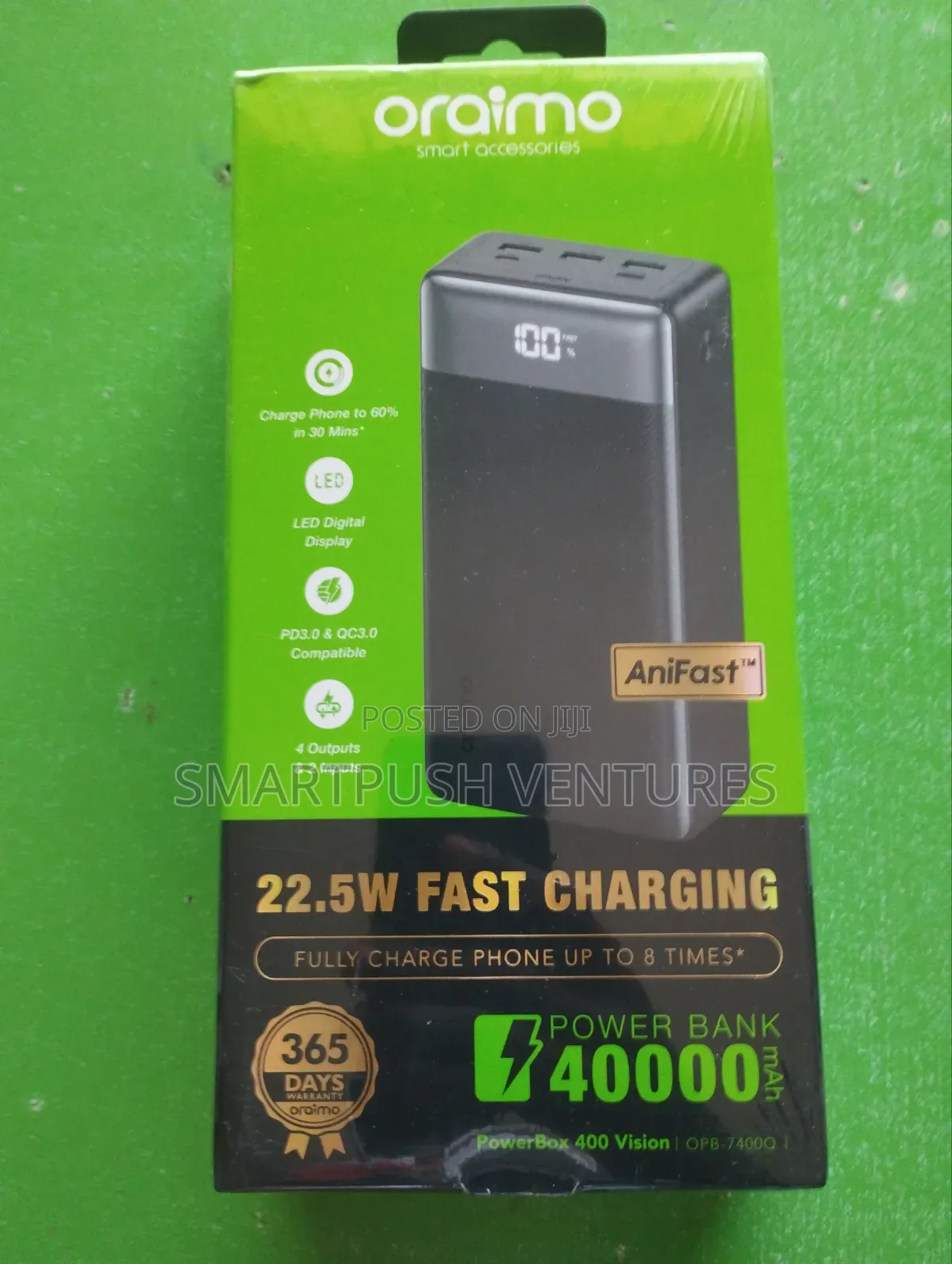 Oraimo 40,000mah Power Bank 22.5w