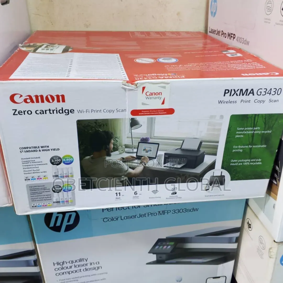 Canon Pixma G3430 Wi-Fi Version of G2410. Megatank Refillable Ink Tank