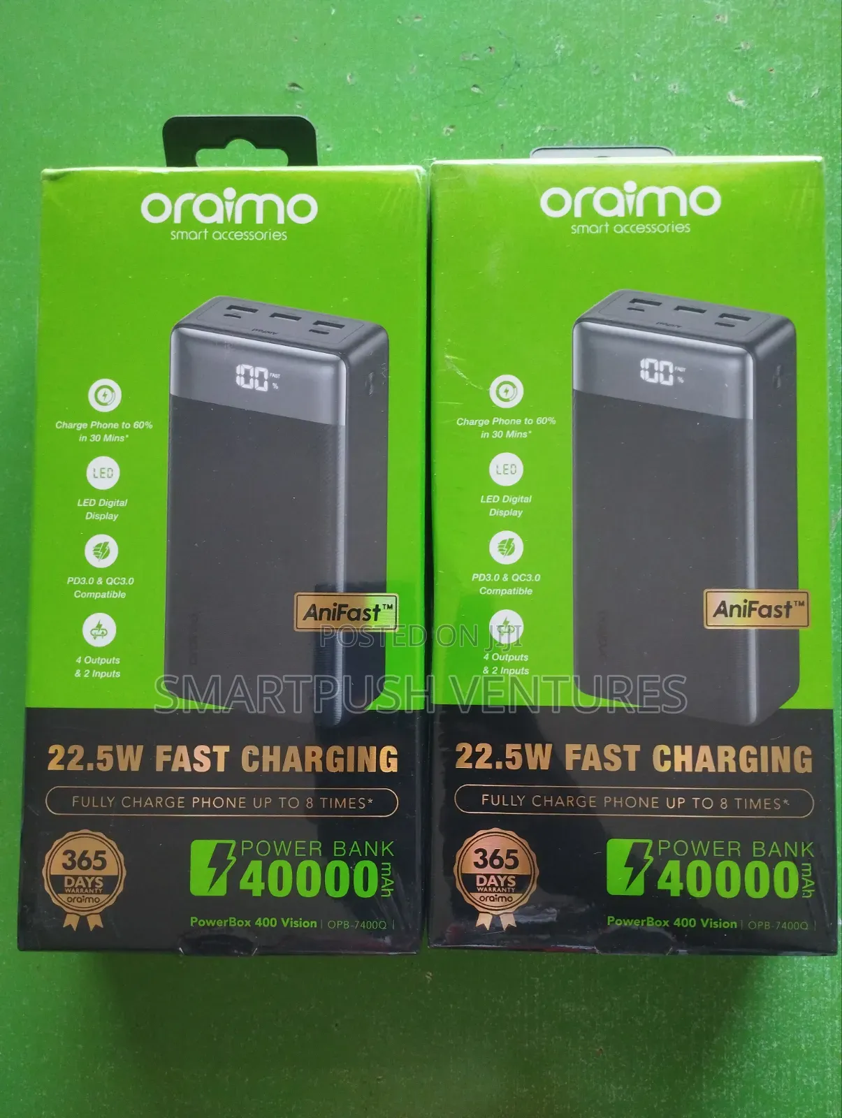 Oraimo 40,000mah Power Bank 22.5w