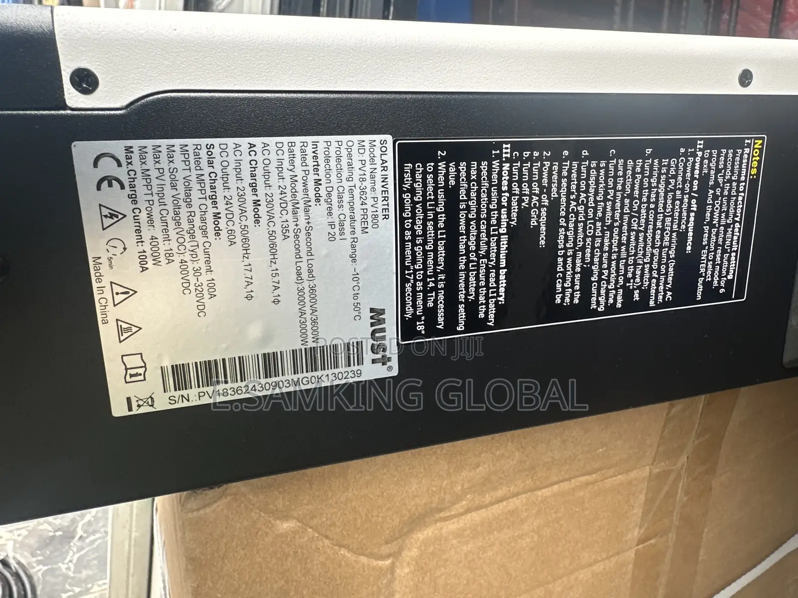 3.6kva Must Hybrid Inverter