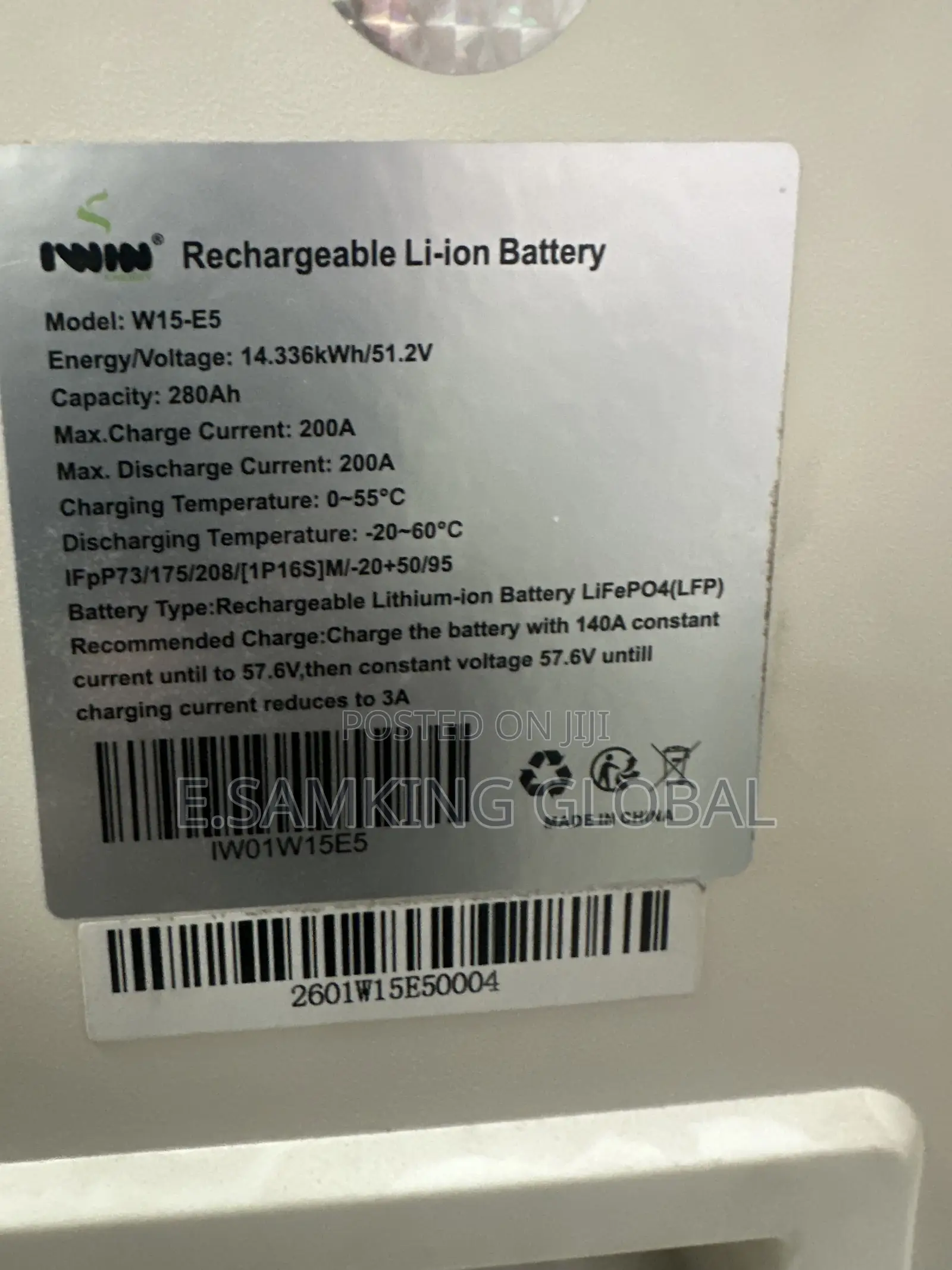14.336kwh Iwin Lithium Ion Batteries