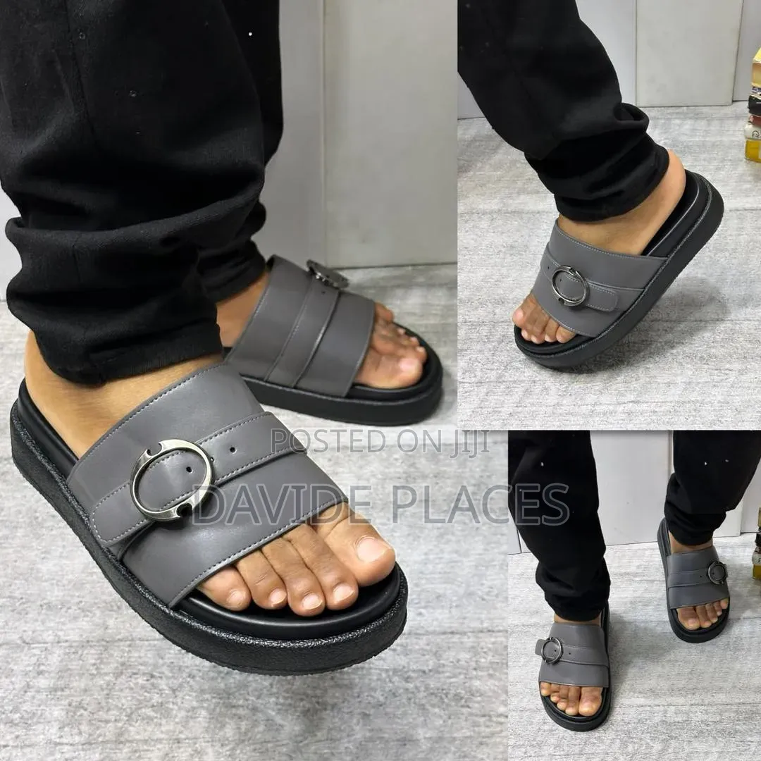 Quality Original Alexander McQueen Unisex Slide Gray
