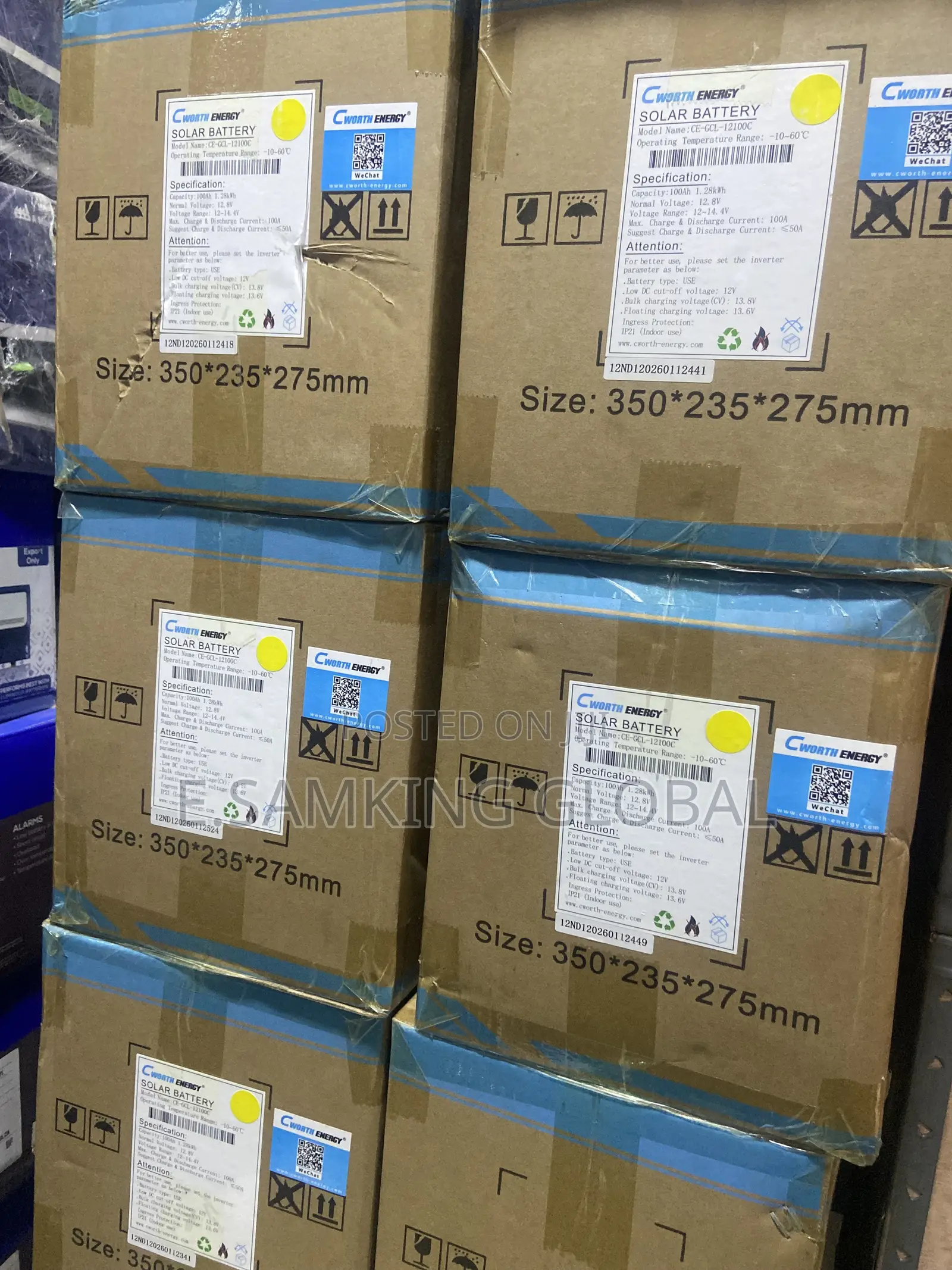 1.28kwh Cworth Lithium Ion Batteries