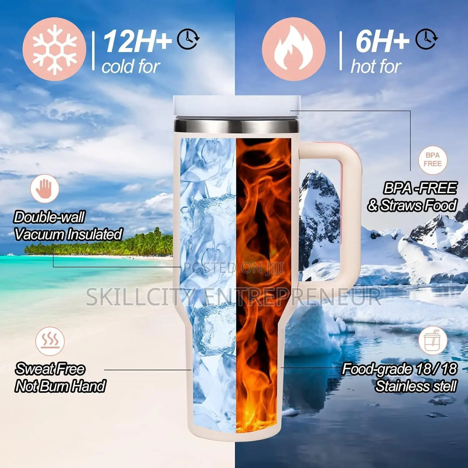 Flowered Stanley Quencher Tumbler