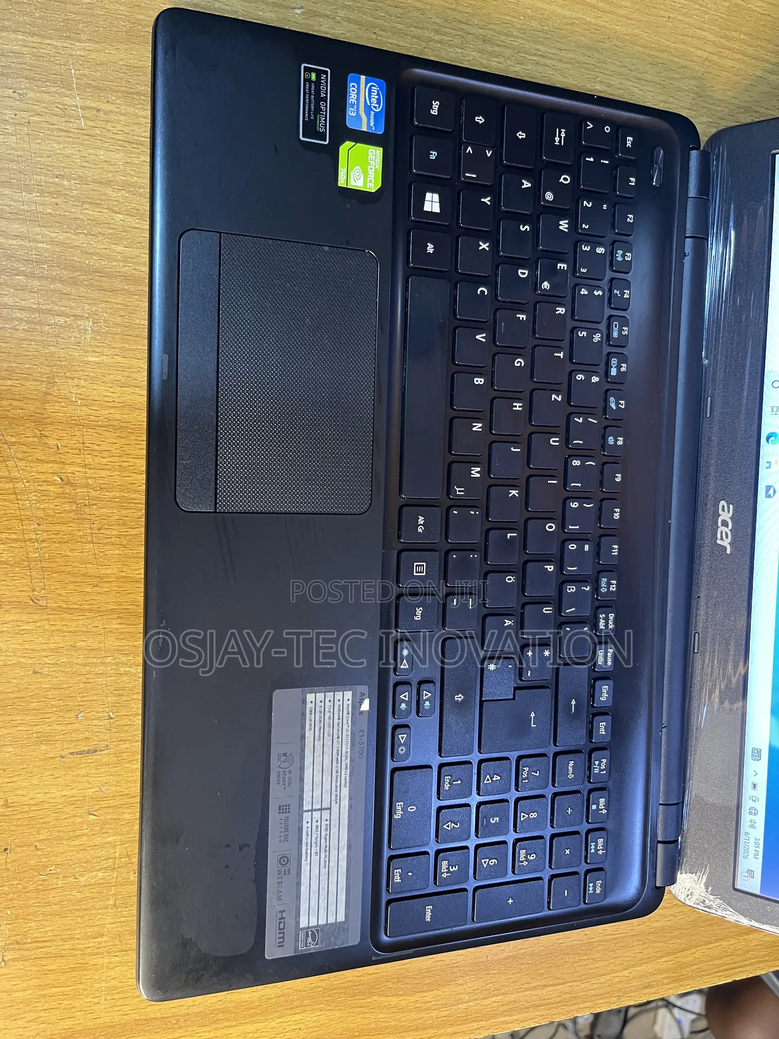 Laptop Acer Aspire E1-570G 8GB Intel Core i3 HDD 320GB