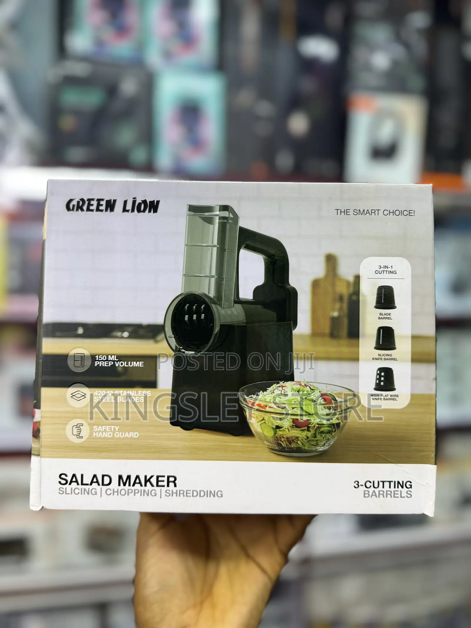 Green Lion Salad Maker - Slicing, Chopping, Shredding - Black