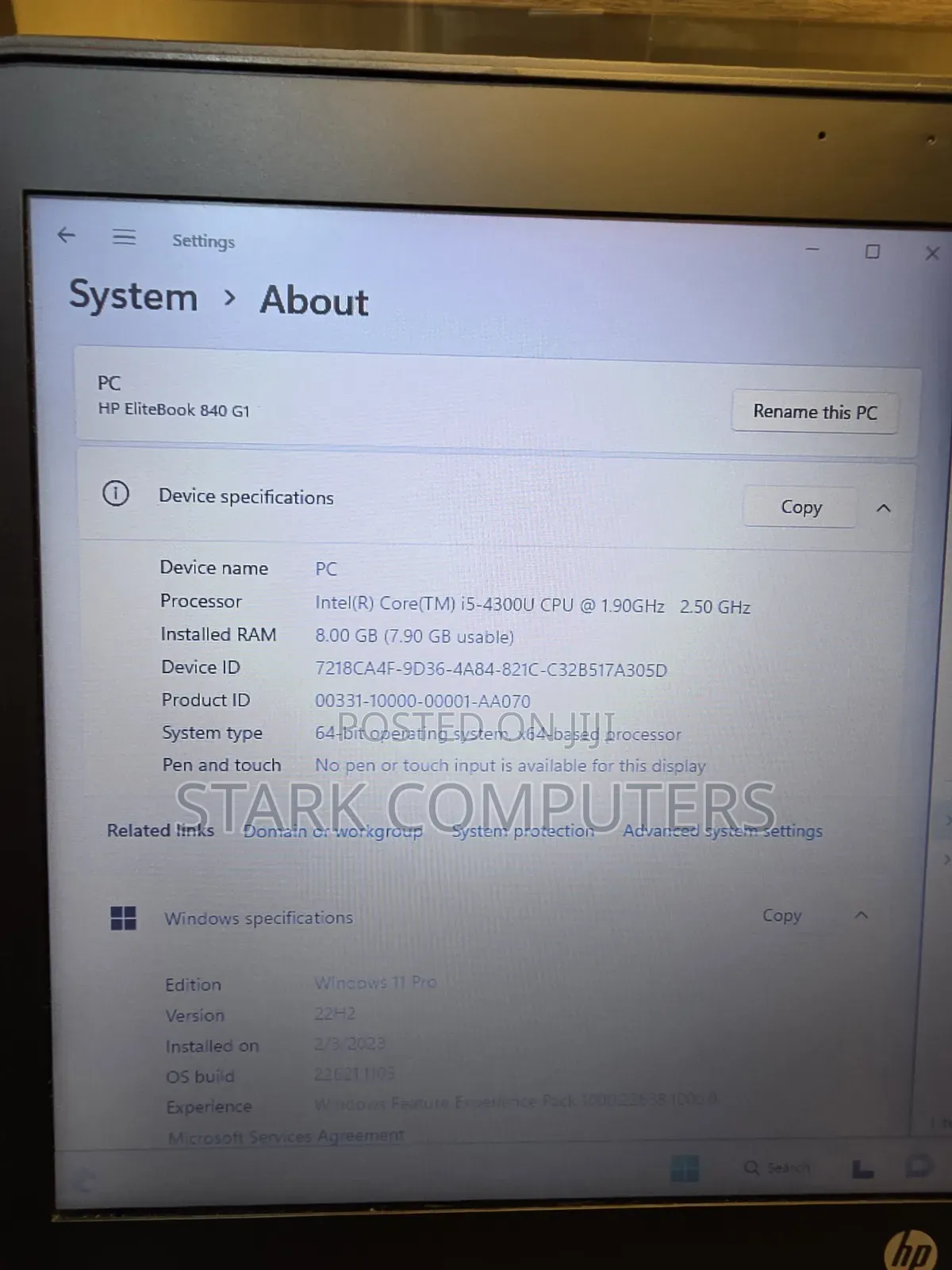Laptop HP EliteBook 840 G1 8GB Intel Core i5 SSD 256GB