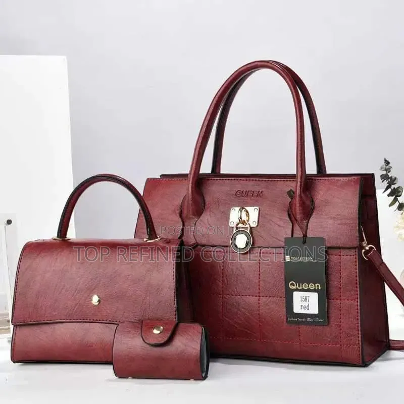 Highly Quality Leather Handbag 3in1