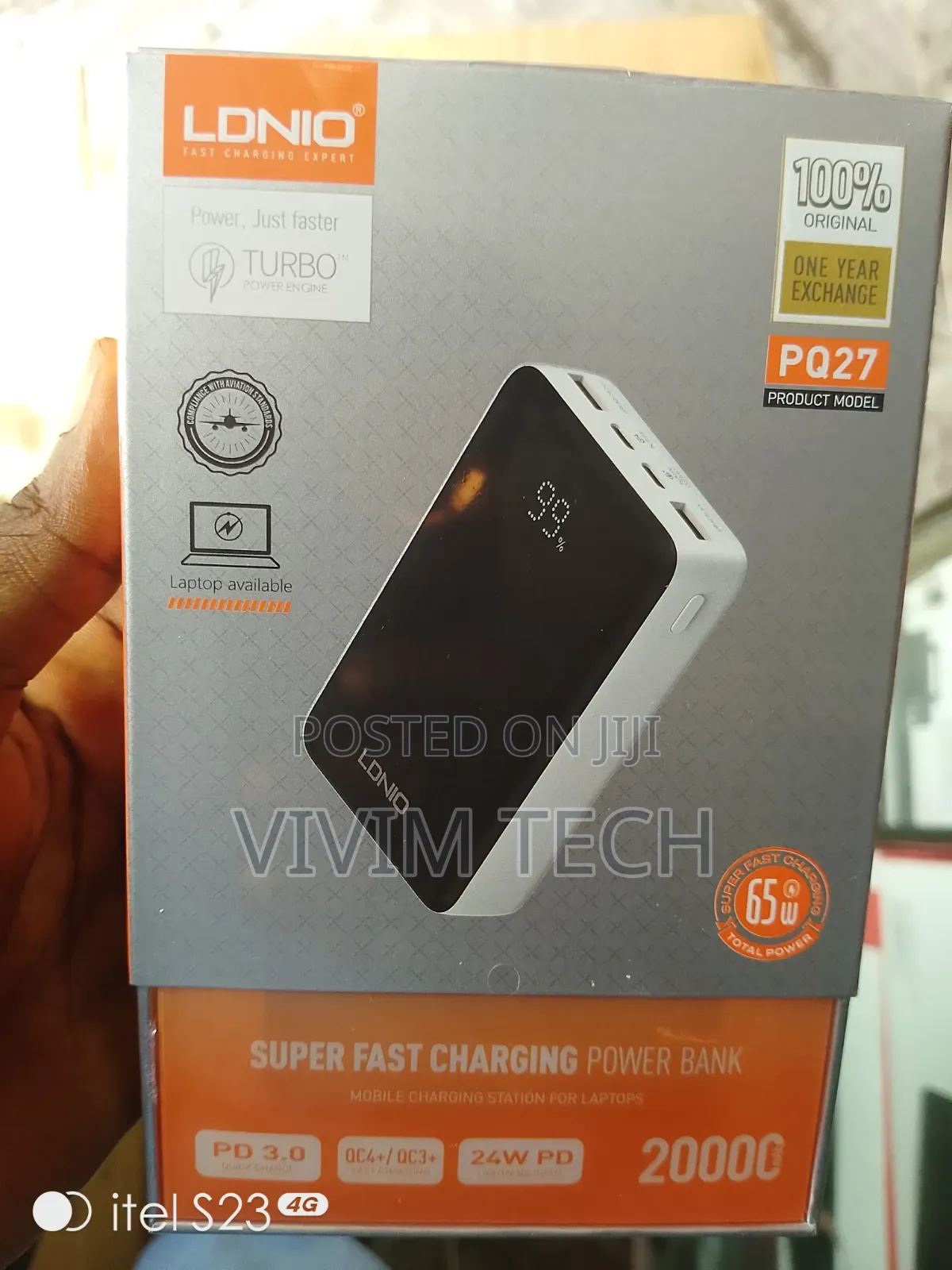 Pq27 Ldnio 20,000mah Type C Powerbank