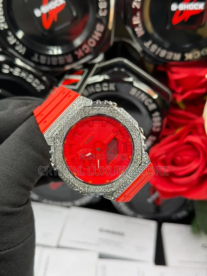 G-Shock Casio Quality Luxury Men Iced Face Wristwatch