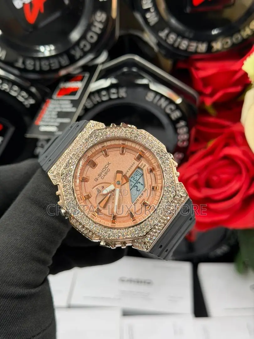 G-Shock Casio Quality Luxury Men Iced Face Wristwatch