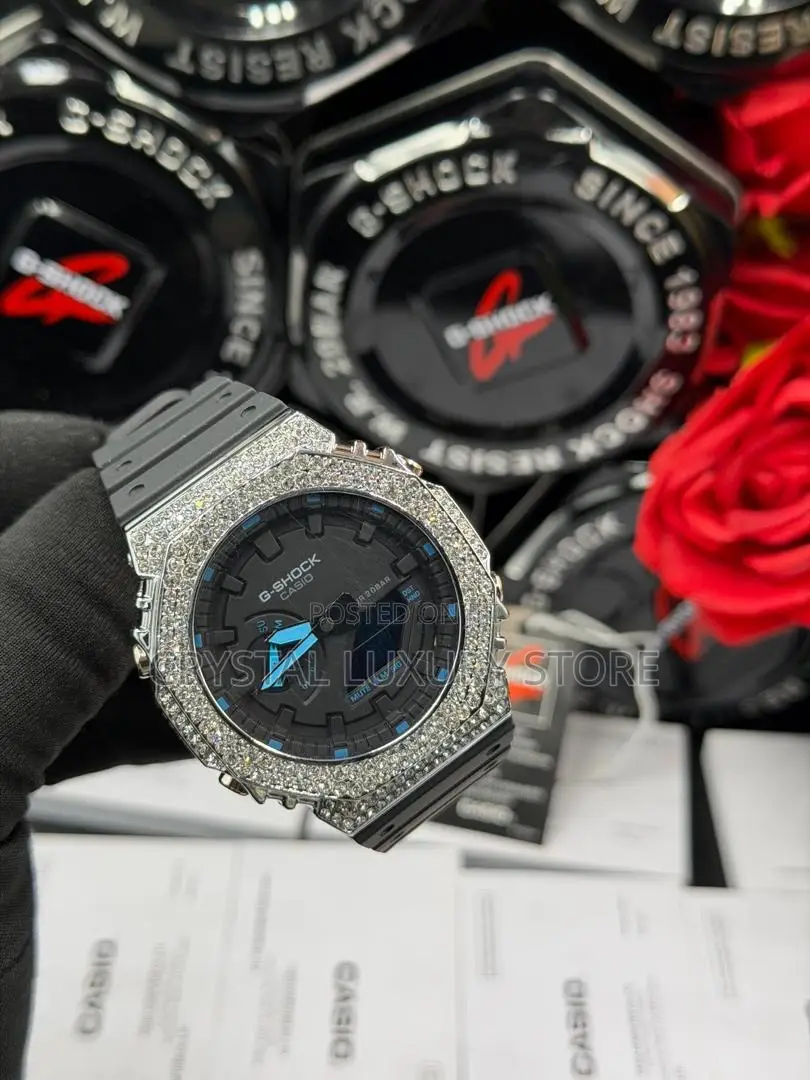 G-Shock Casio Quality Luxury Men Iced Face Wristwatch