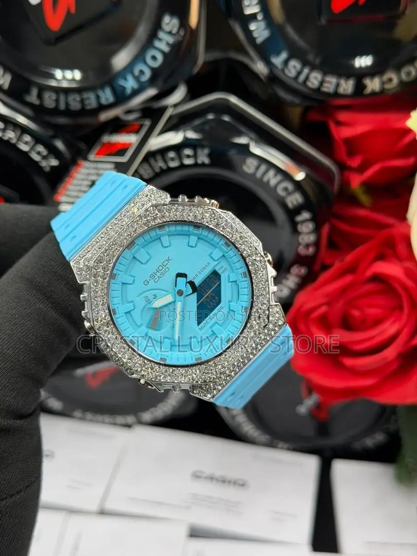 G-Shock Casio Quality Luxury Men Iced Face Wristwatch