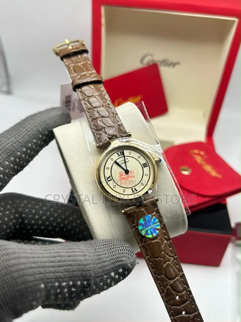 Cartier Quality Luxury Ladies Genuine Leather Wristwatch