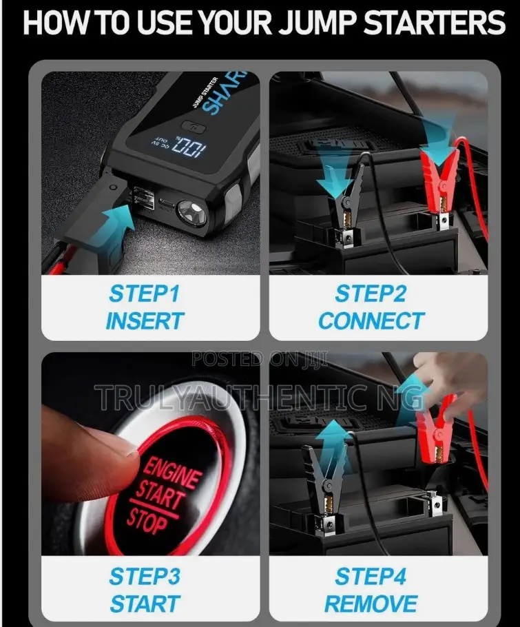 Premium Car Battery Jump Starter - All Petrol Cars -10l Diesel - 6000a