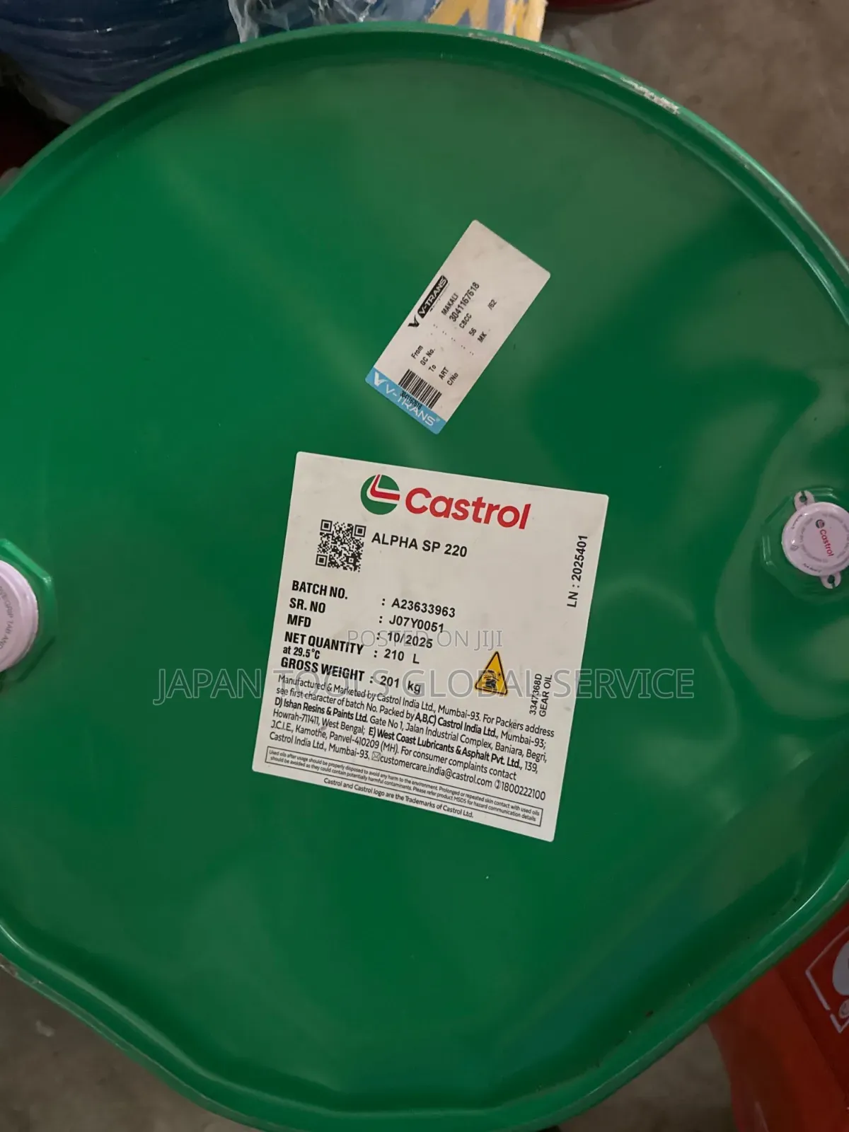 Castrol Alpha Sp 220 Gear Oil (210liter)