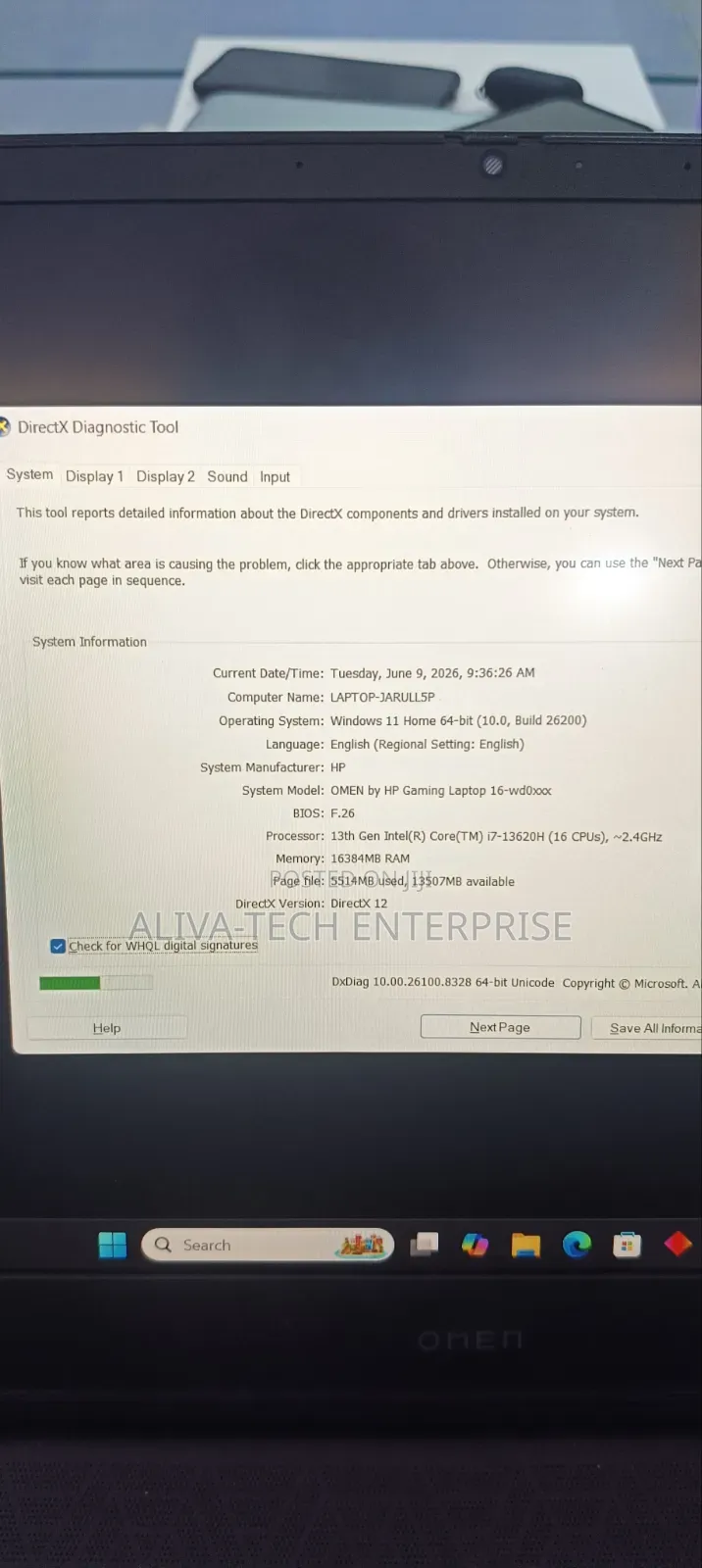 Laptop HP Omen 16 16GB Intel Core i7 SSD 1T