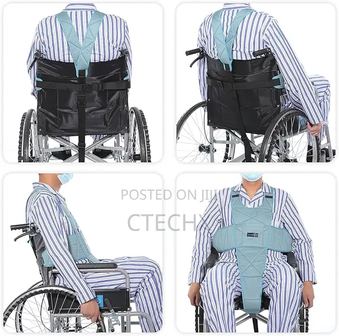 Wheel Chair Safety Belt Adjustable Nonslip Drop-resistant Metal Buckle