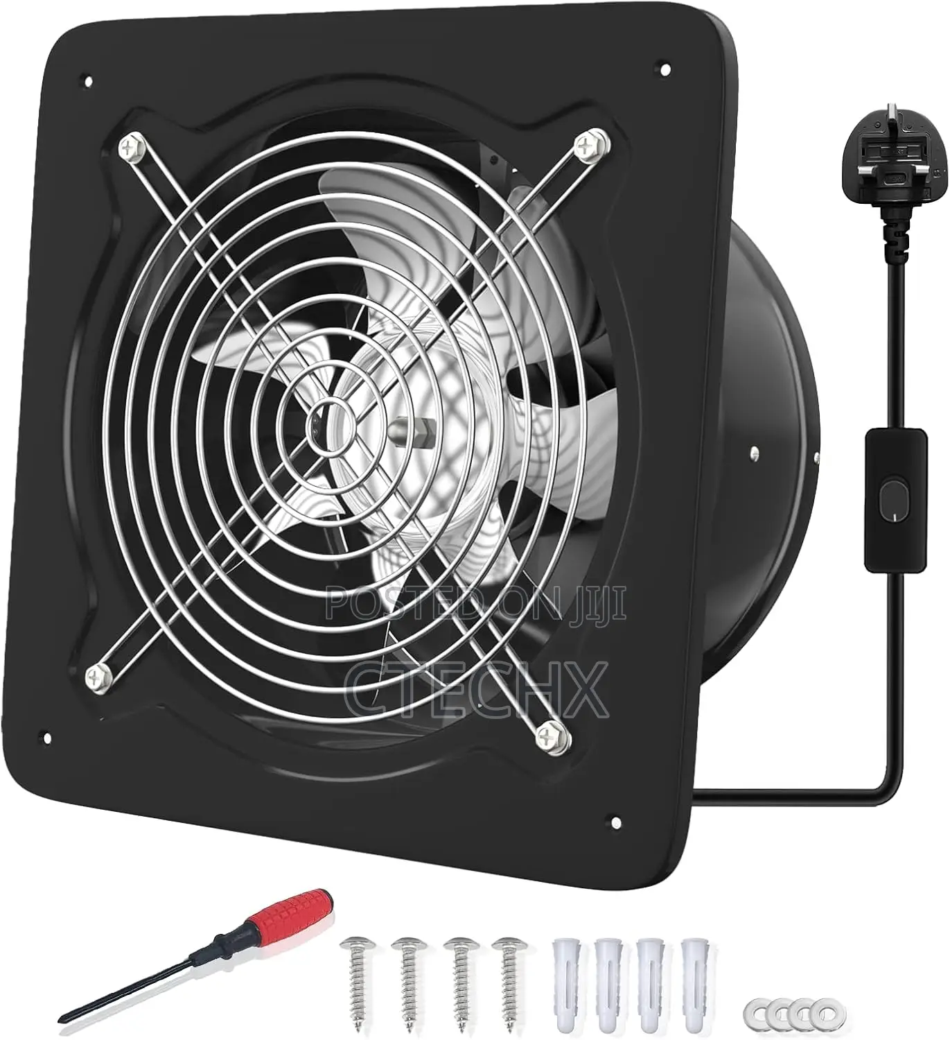 Fangofast 10 Inch/250mm Kitchen Exhaust 1680m3/H Metal Extractor Fan