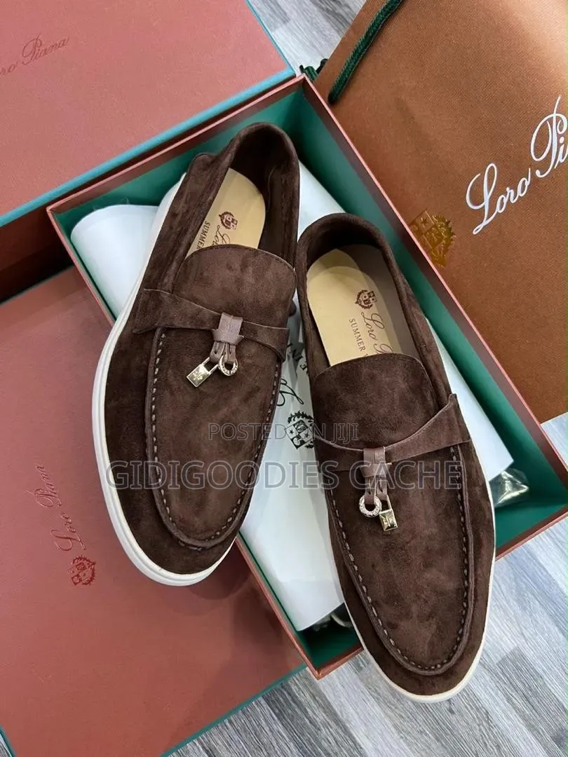 Loro Piana Summer Walk Suede Loafers Beige/Brown/Wine Size 37-43