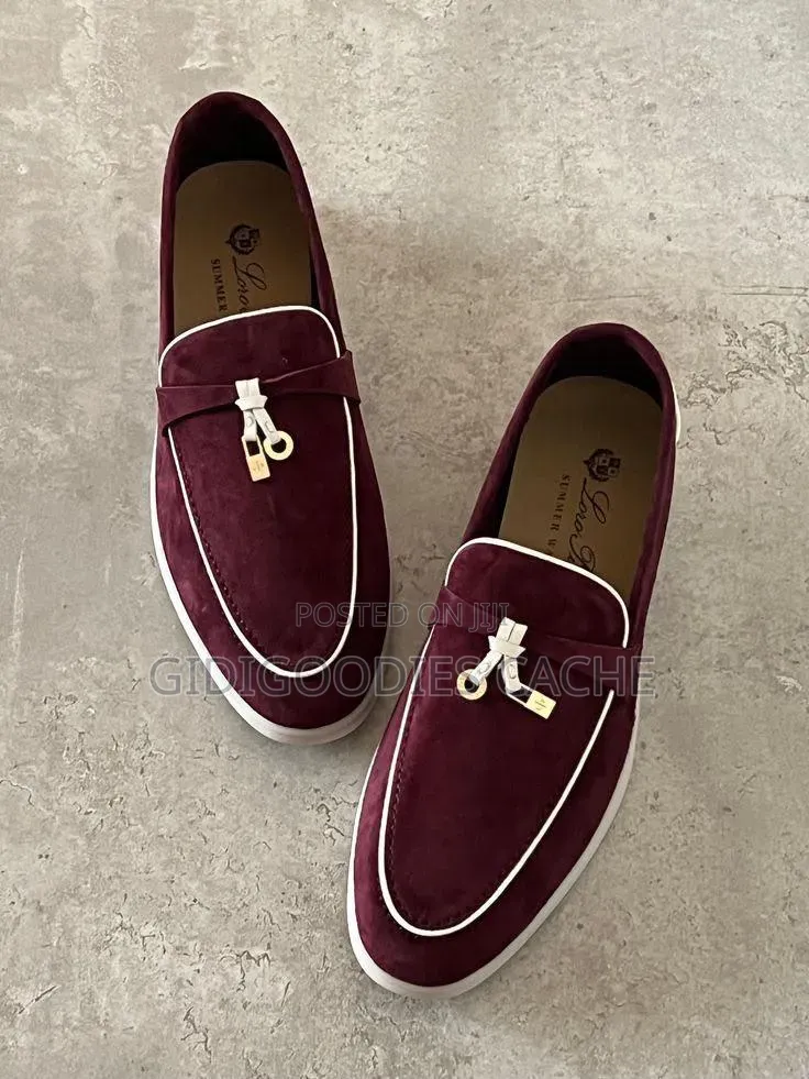 Loro Piana Summer Walk Suede Loafers Beige/Brown/Wine Size 37-43
