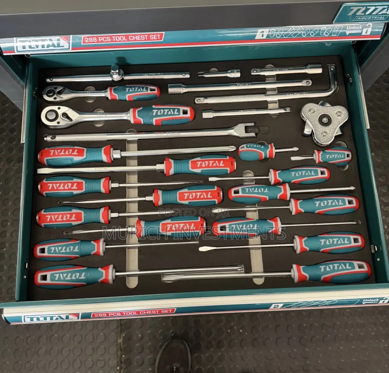 Total 20v Combo Impact Wrench 1350nm Tool Trolley 288pc – Thptcs82882