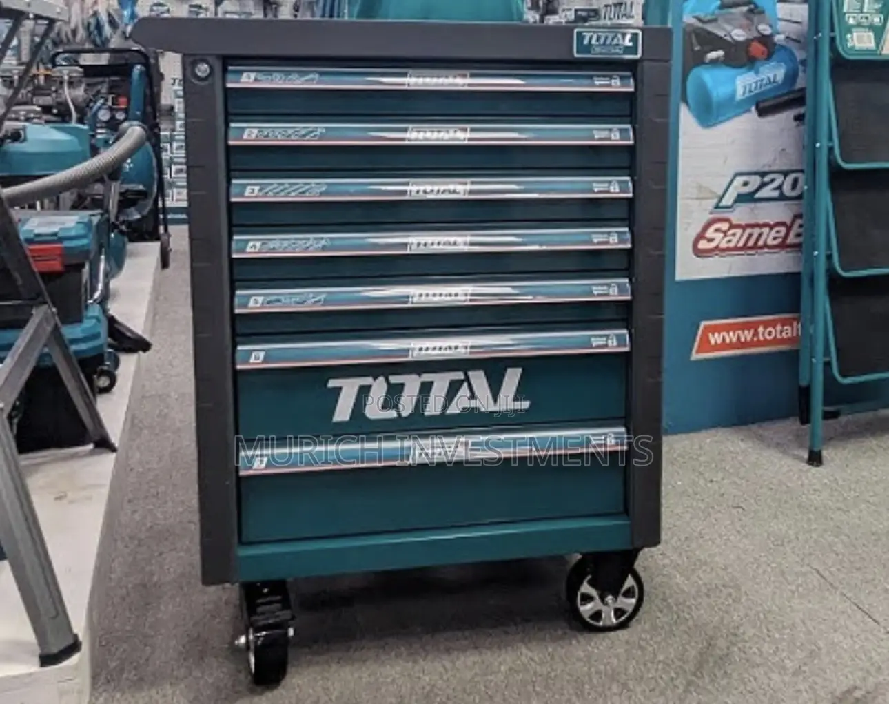 Total Thptcs73281 Tool Chest Set 328pcs Kit Toolbox Trolly 7 Drawer