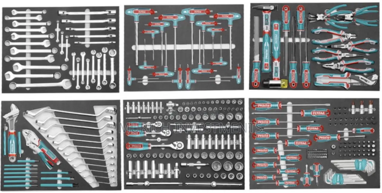 Total Thptcs73281 Tool Chest Set 328pcs Kit Toolbox Trolly 7 Drawer