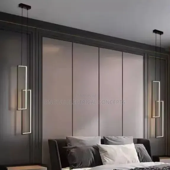 Modern Rectangle Led Pendant Light Livingroom Home Chandelier Lighting
