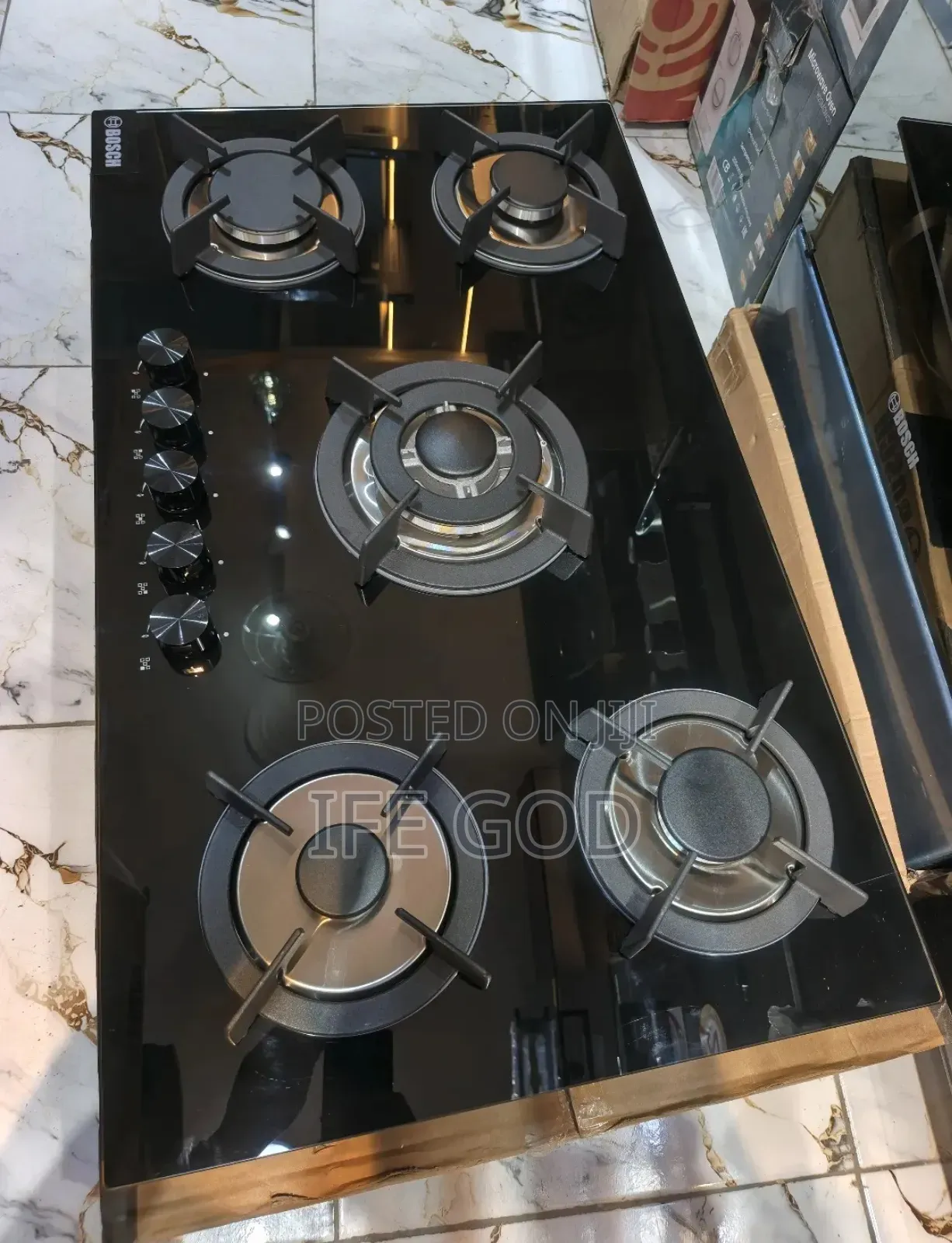 Original Bosch Built-in Cabinet or Table Top 5 Burners Gas Cooker Hob