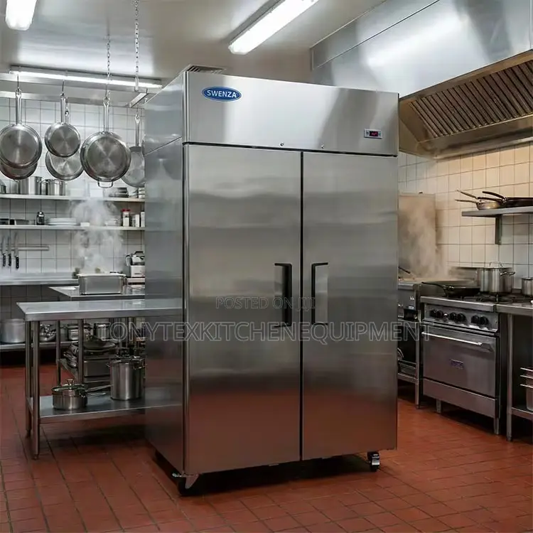 Commercial Industrial Stainless Steel Double Door Upright Freezer