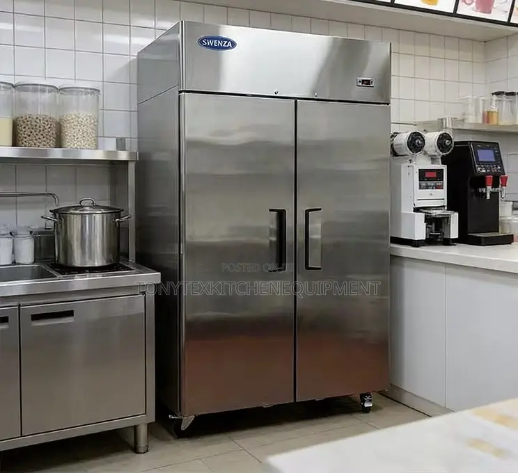 Commercial Industrial Stainless Steel Double Door Upright Freezer