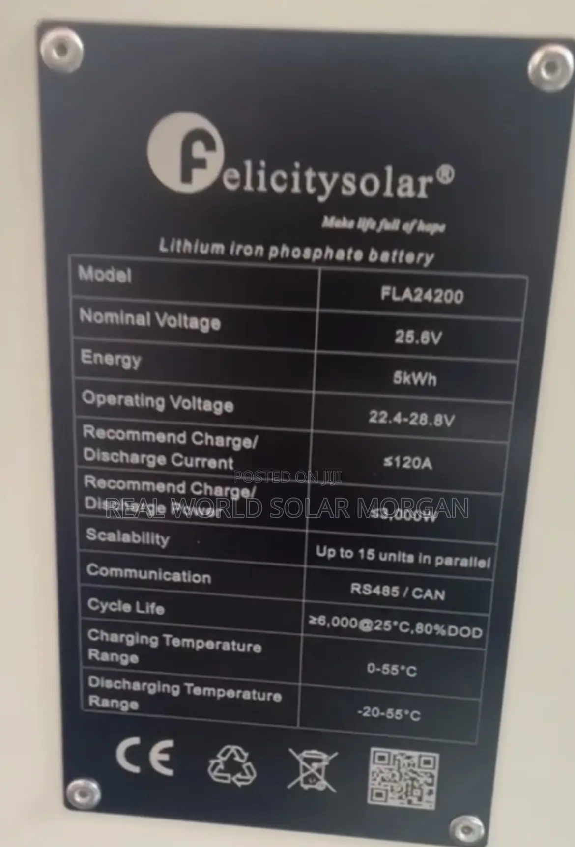 5kwh Felicity Lithium Battery (48v 100ah) — 100% Original