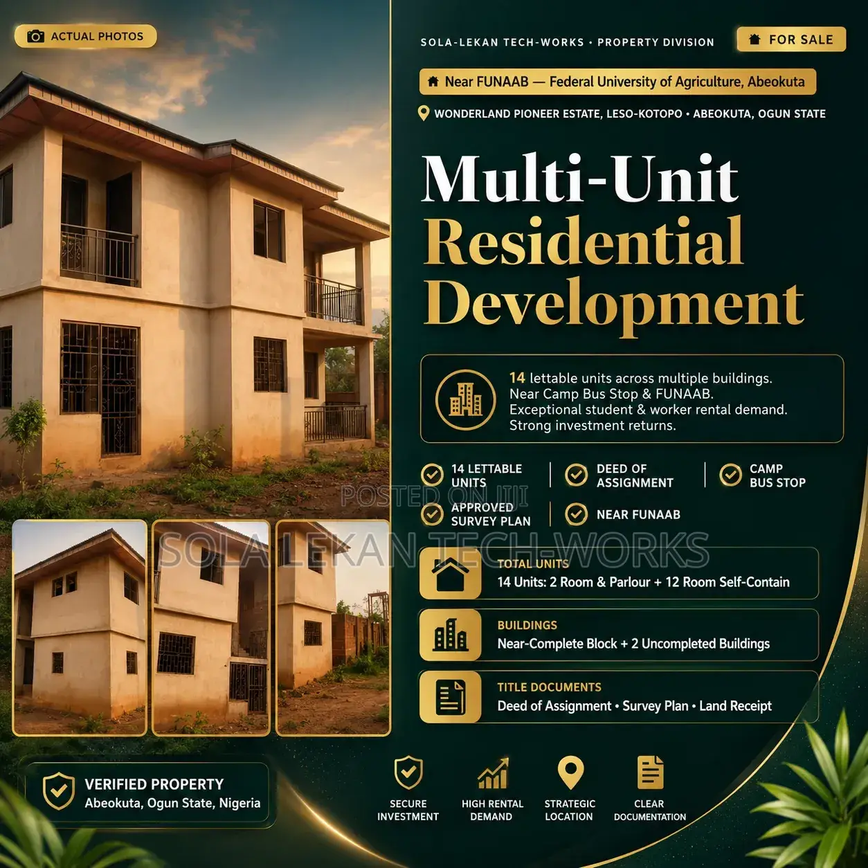 14bdrm Block of Flats in Wonderland Pioneer, Odeda for sale