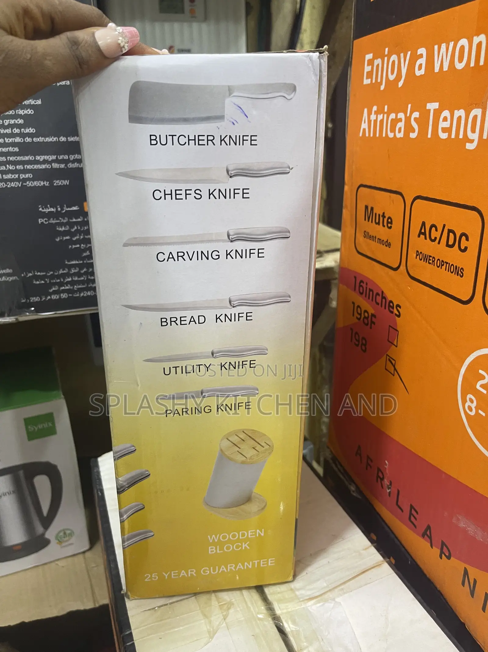 7pcs Knife Stainless Steel Set With Wooden Block