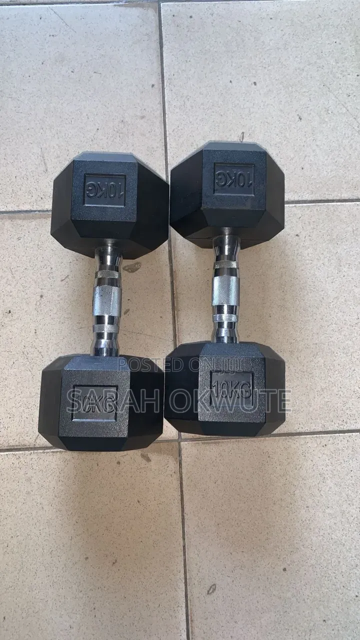 A Pair of 10kg Hex Dumbbell for Sale