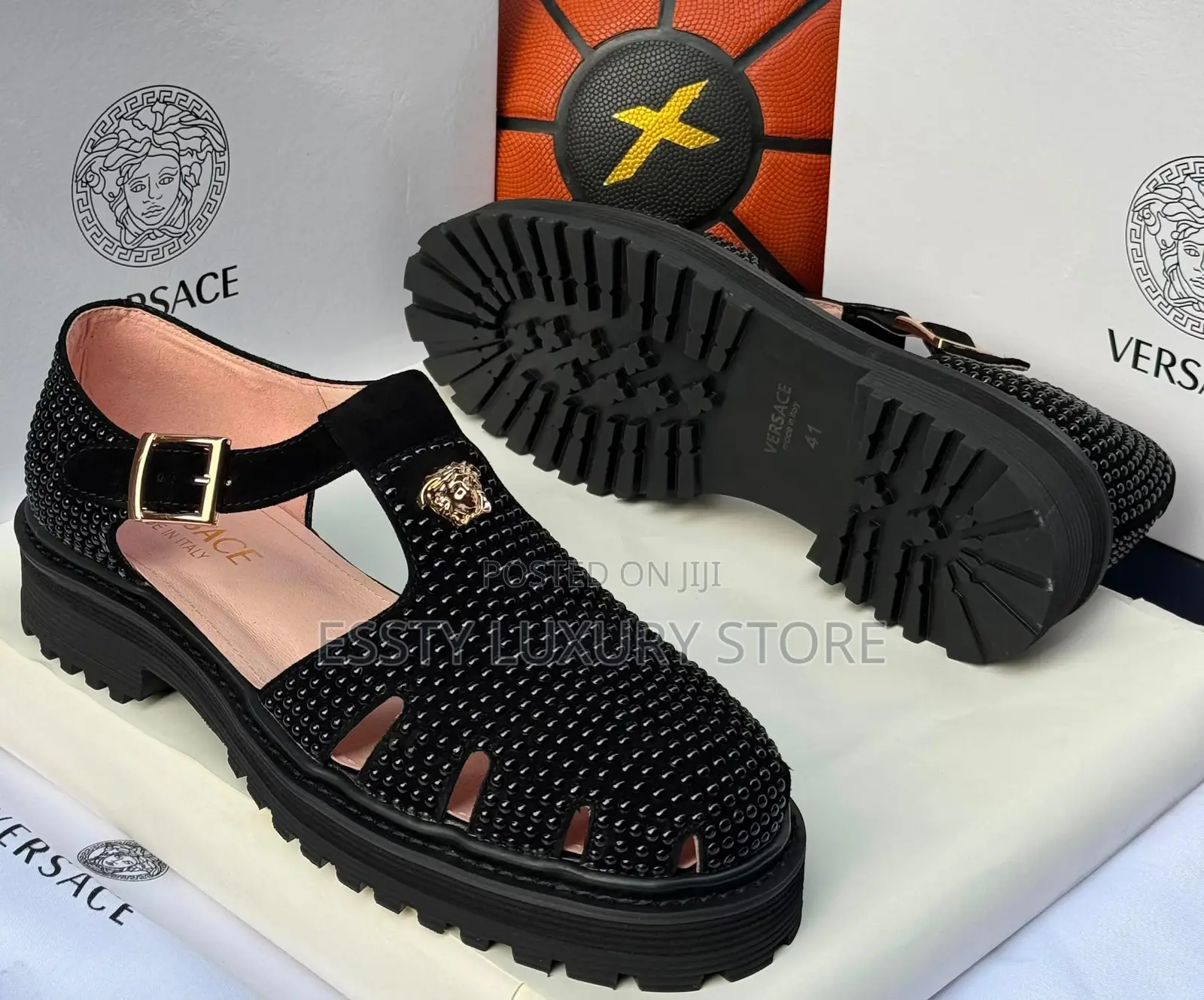 Versace Quality Luxury Genuine Leather Men Sandals